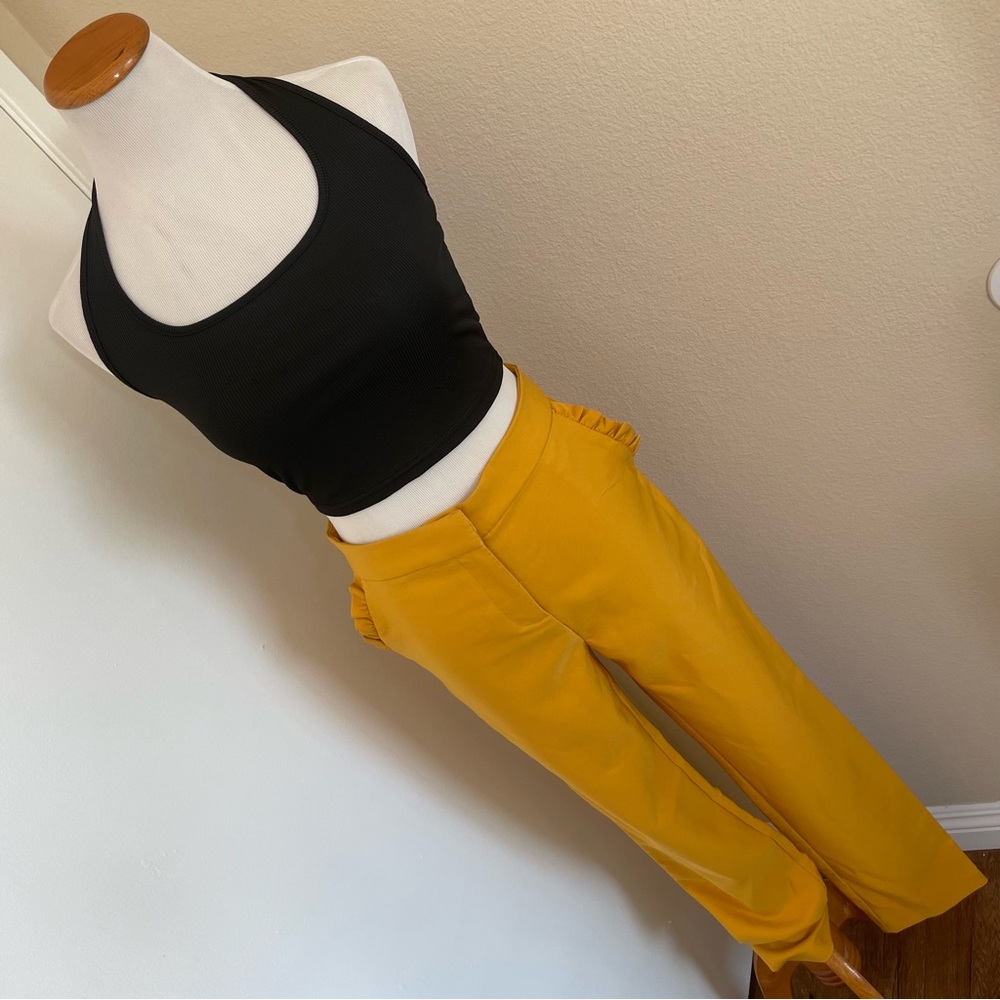 5 FOR $25 SALE 💗 Formal Yellow Pants with cute ruffle pockets
